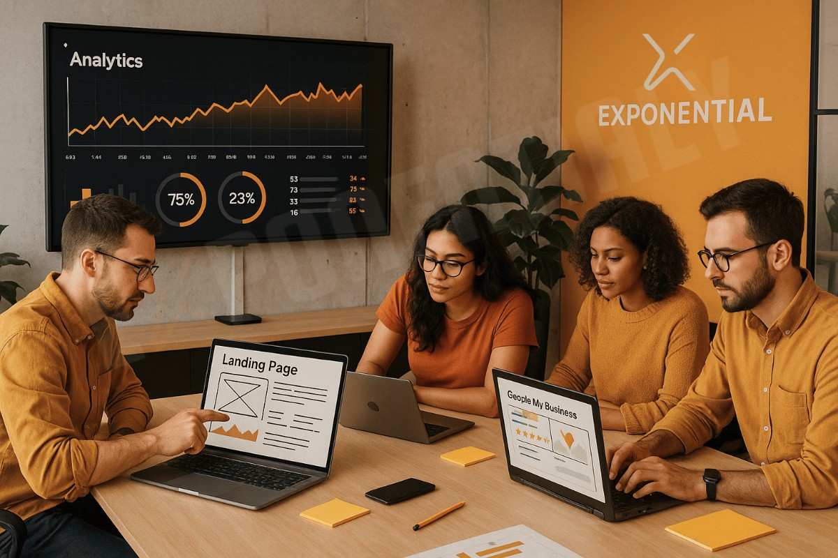 Laptop screen with ROI-focused ad performance